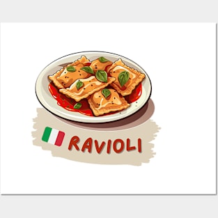 Ravioli | Italian cuisine | Traditional Food Posters and Art